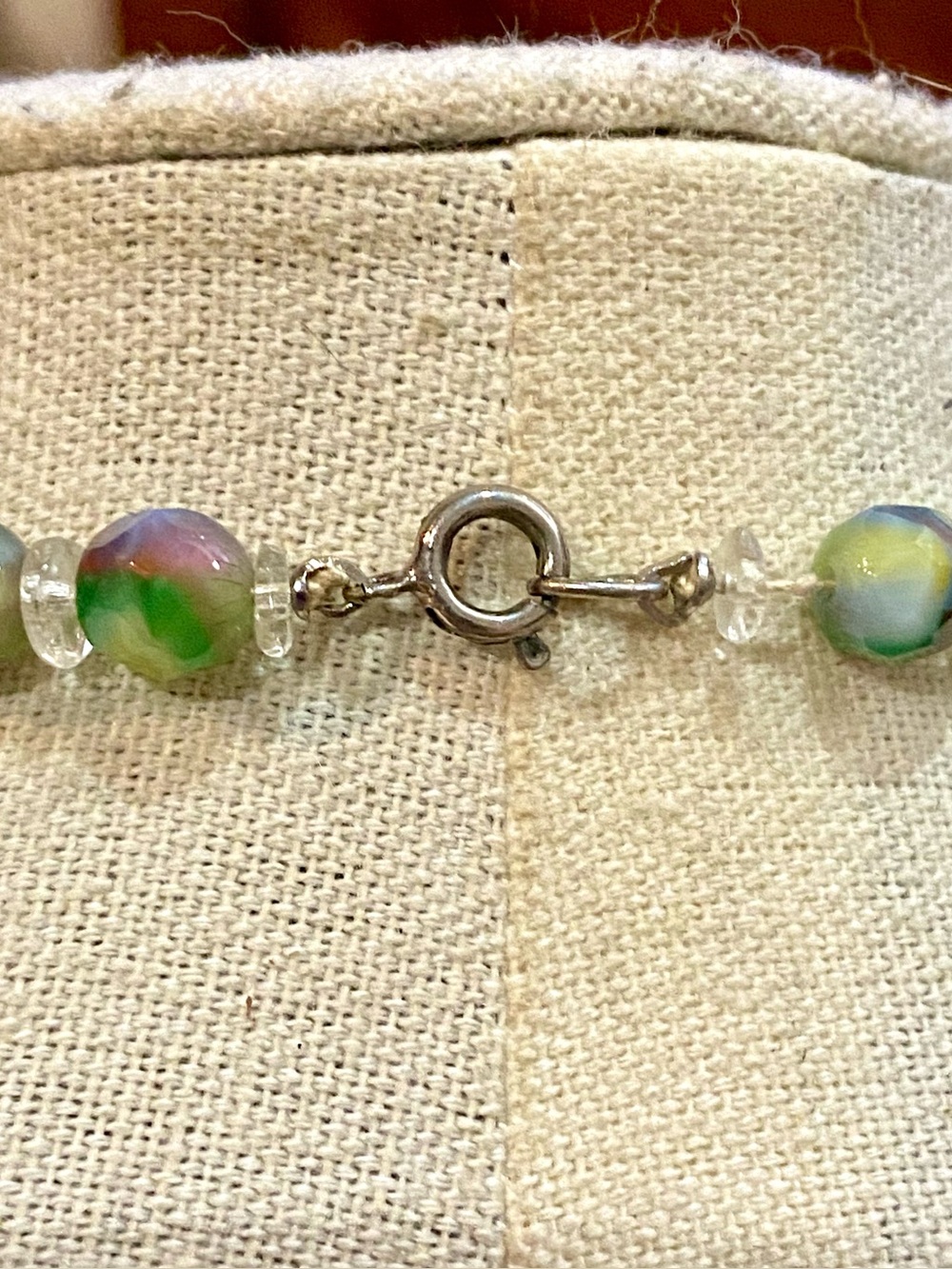 Vintage Marbled Glass Graduated Necklace - Picture 5 of 12